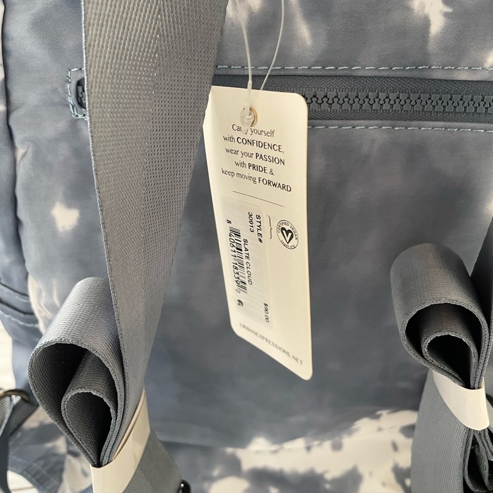 URBAN EXPRESSIONS Bailey quilted diamond women's backpack blue bag school boho - Picture 4 of 4